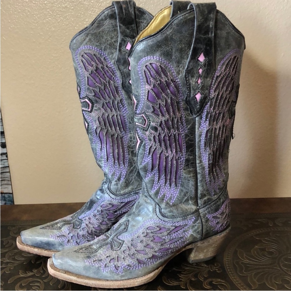 Corral cross & wings boots 6.5